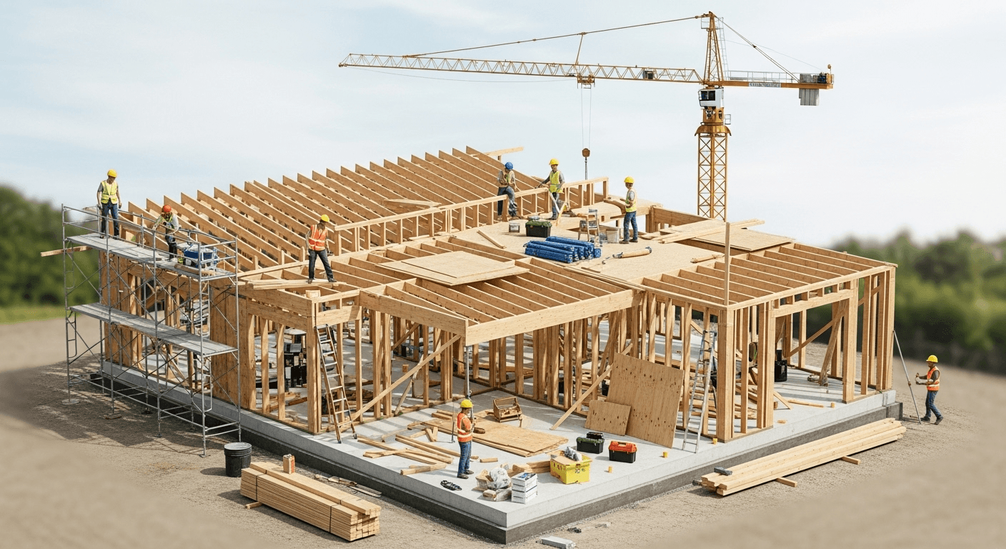 Construction project scene
